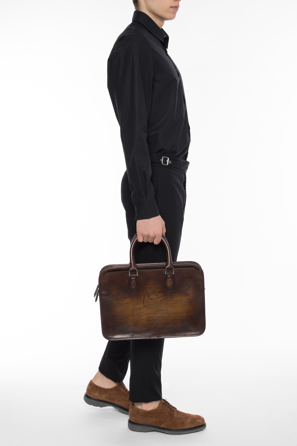 mini leather briefcase