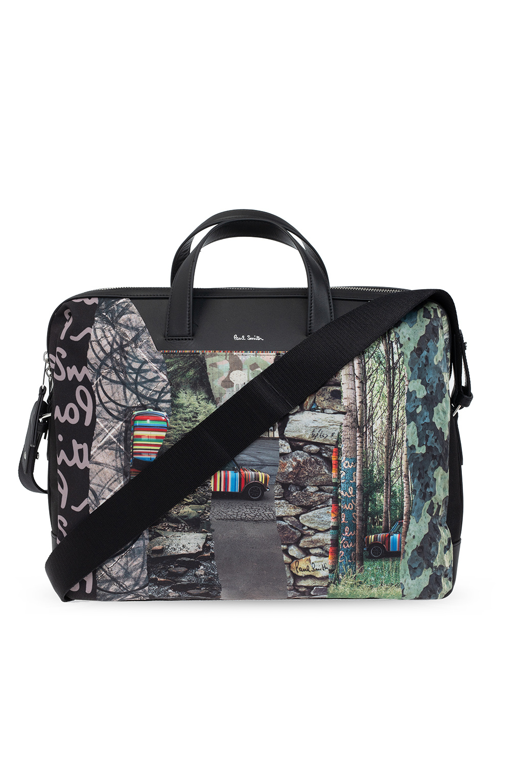 Paul Smith Shoulder bag with ‘Mini Collage Stripe’ motif
