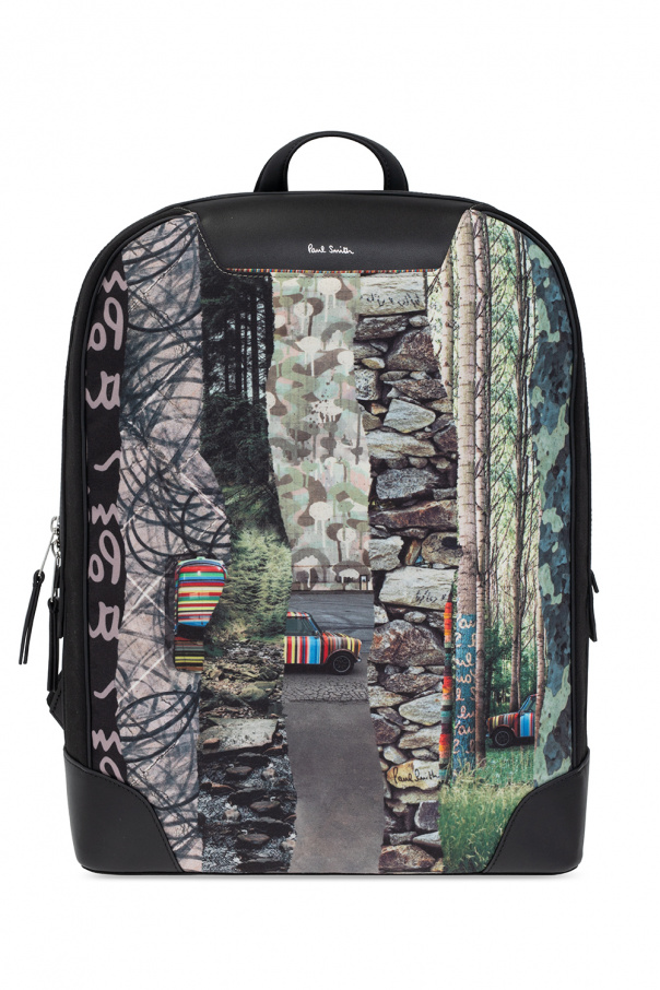 Paul Smith backpack Torba with ‘Mini Collage Stripe’ motif