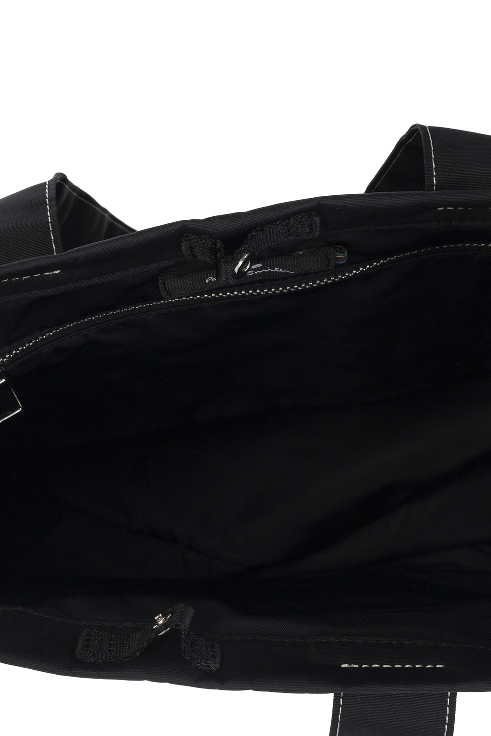 Prada logo-print shearling tote bag ‘Smile’ shopper bag