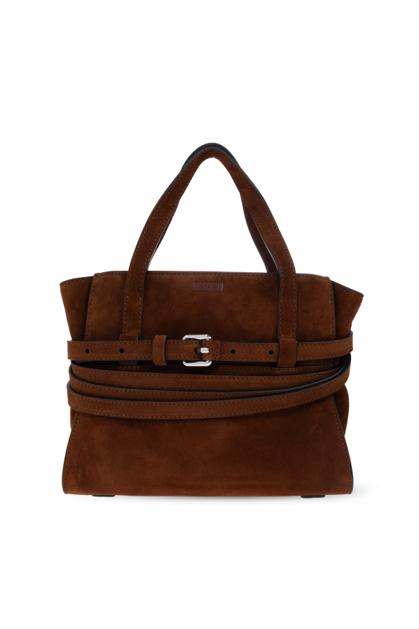 Suede handbag od Moschino