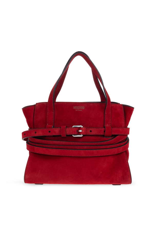 Suede handbag od Moschino
