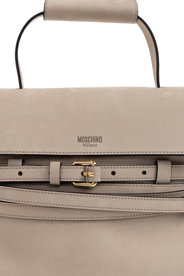 Moschino Geantă din piele întoarsă „Tie Me”
