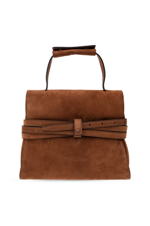 Moschino Zamszowa torba z logo