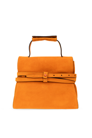 Moschino Suede handbag with logo