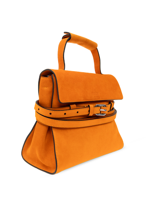 Moschino Suede handbag with logo