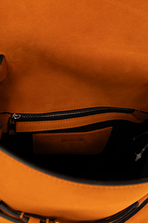 Moschino Suede handbag with logo