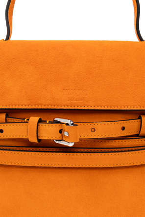 Moschino Suede handbag with logo