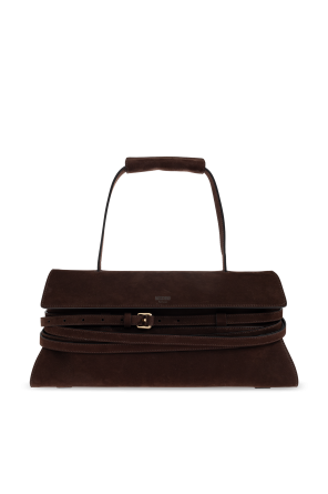 Zamsch-Handtasche „Tie“