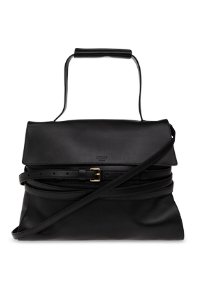 Leather logo bag