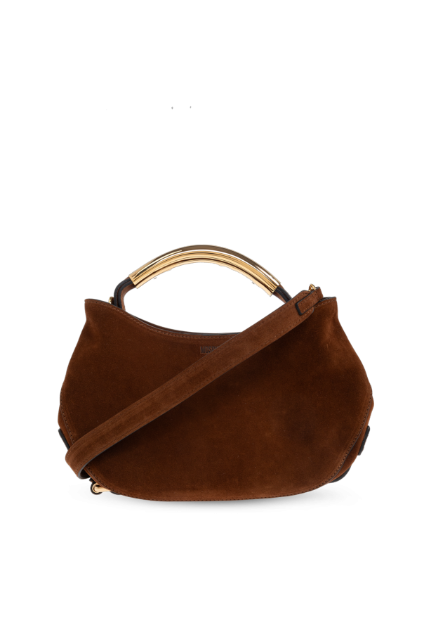 Suede handbag od Moschino