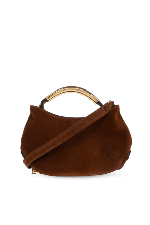 Suede handbag