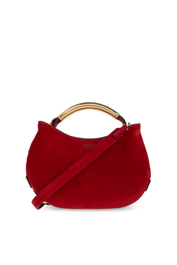 Suede handbag od Moschino