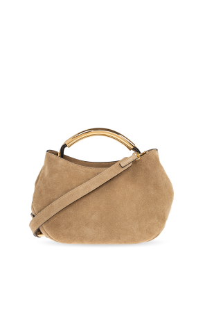 Suede handbag