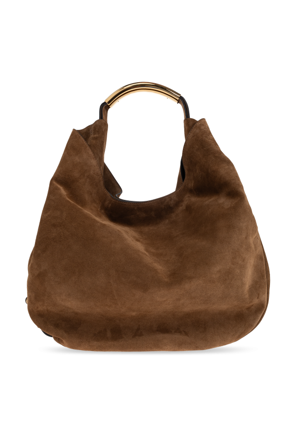 Suede handbag od Moschino