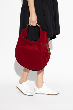 Suede handbag od Moschino