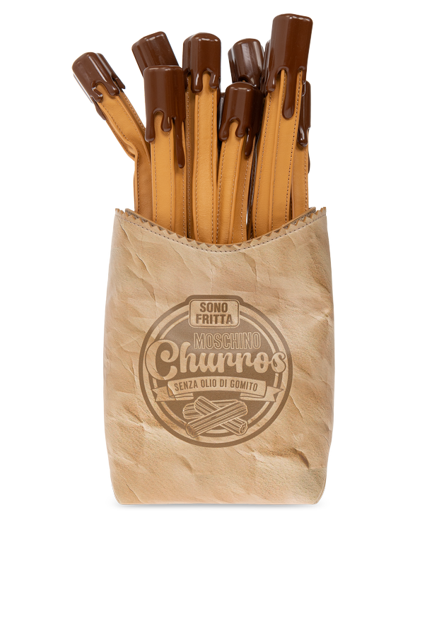 Churros motif clutch od Moschino