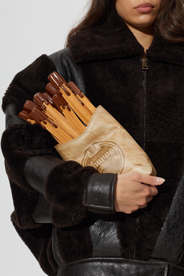 Moschino Churros motif clutch bag