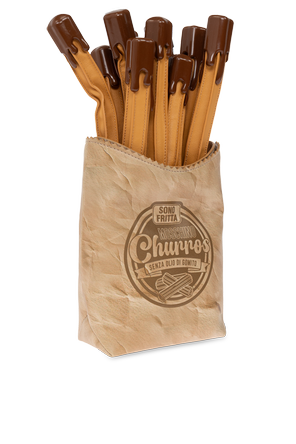 Moschino Churros motif clutch bag