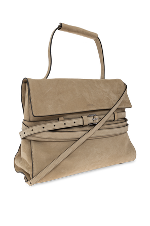 Moschino Suede logo bag