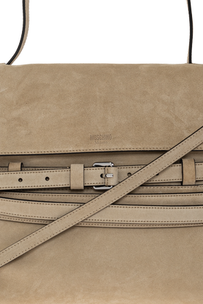 Moschino Suede logo bag