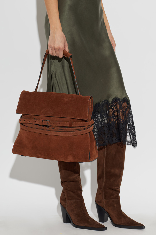 Moschino Semišová kabelka „Medium“