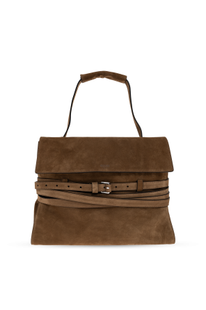 Suede handbag
