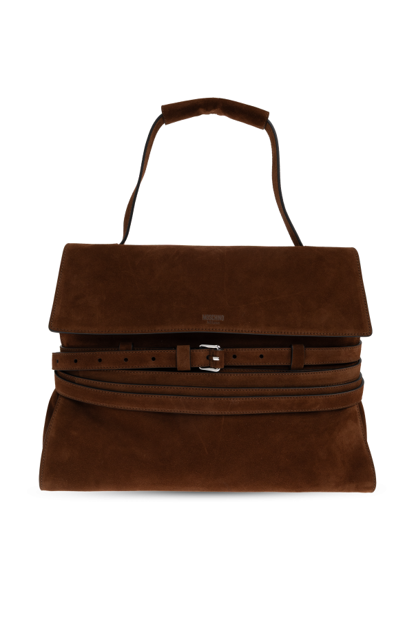 Suede handbag od Moschino