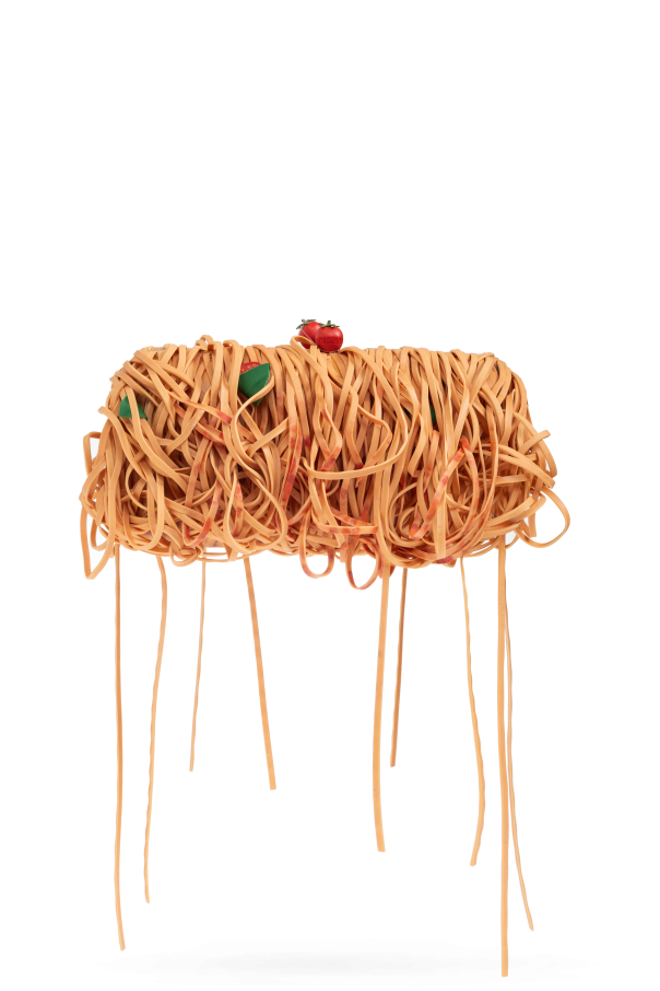 Clutch bag with appliqués od Moschino