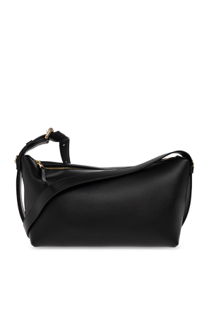 Bolso de hombro de piel con logotipo