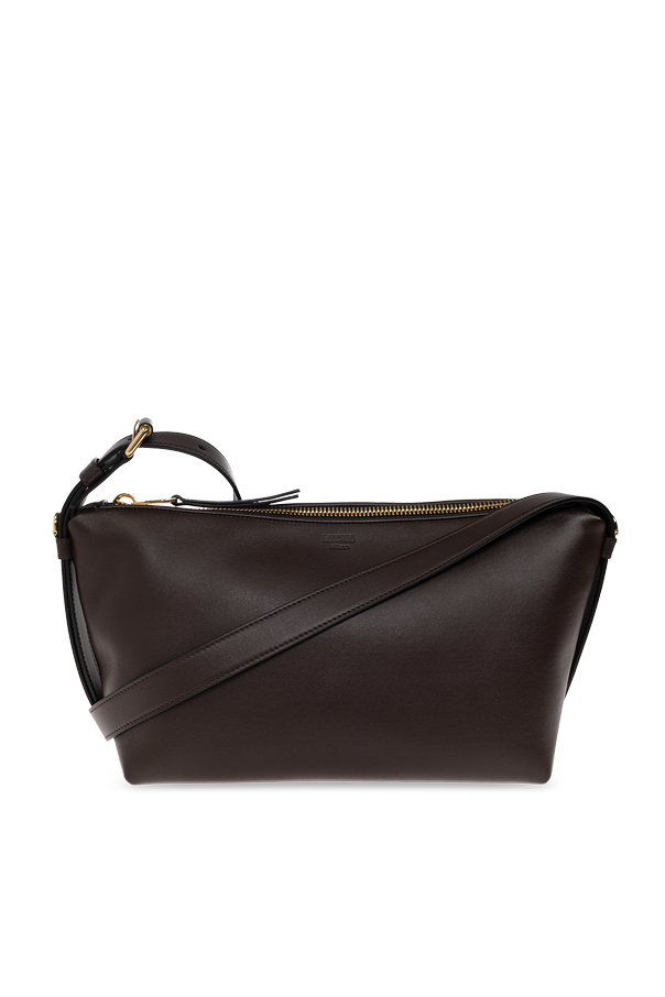 Leather shoulder bag with logo od Moschino