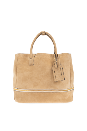 Leather shopper bag