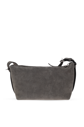 Moschino Wildleder-Crossbody-Bag mit Logo