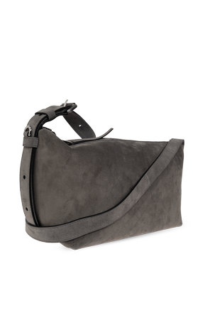 Moschino Wildleder-Crossbody-Bag mit Logo