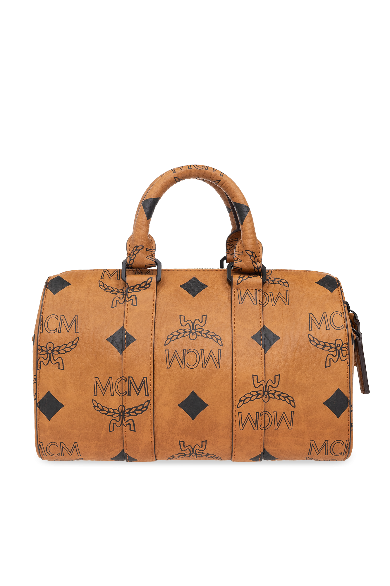 MCM, Bags, Mcm Cognac Boston Bag With Long Strap