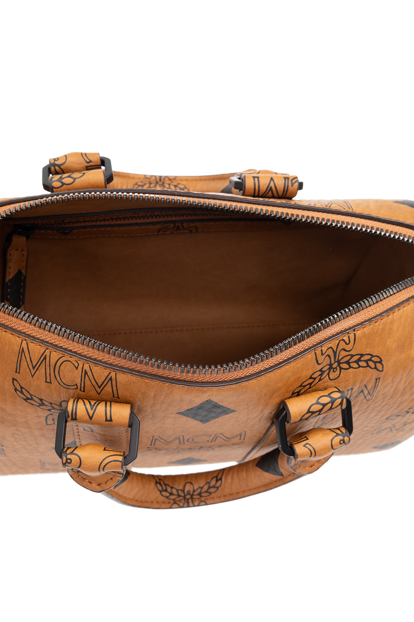 MCM Aren Boston Mini Leather Satchel