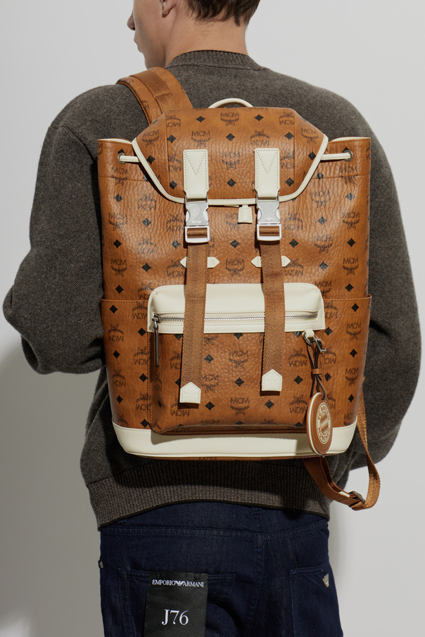 MCM Brown flap-top backpack