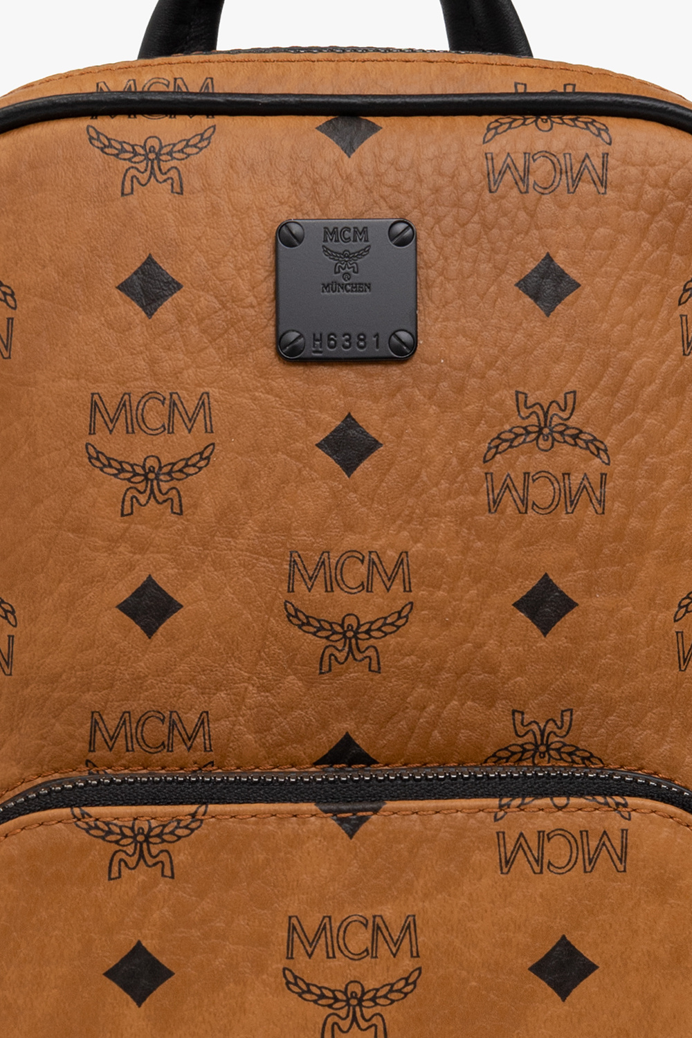 MCM Cognac/Black Visetos Leather Nomad Weekender Duffel Bag MCM