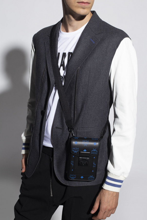 MCM Christian Dior pre-owned Trotter pattern Saddle belt Woven bag