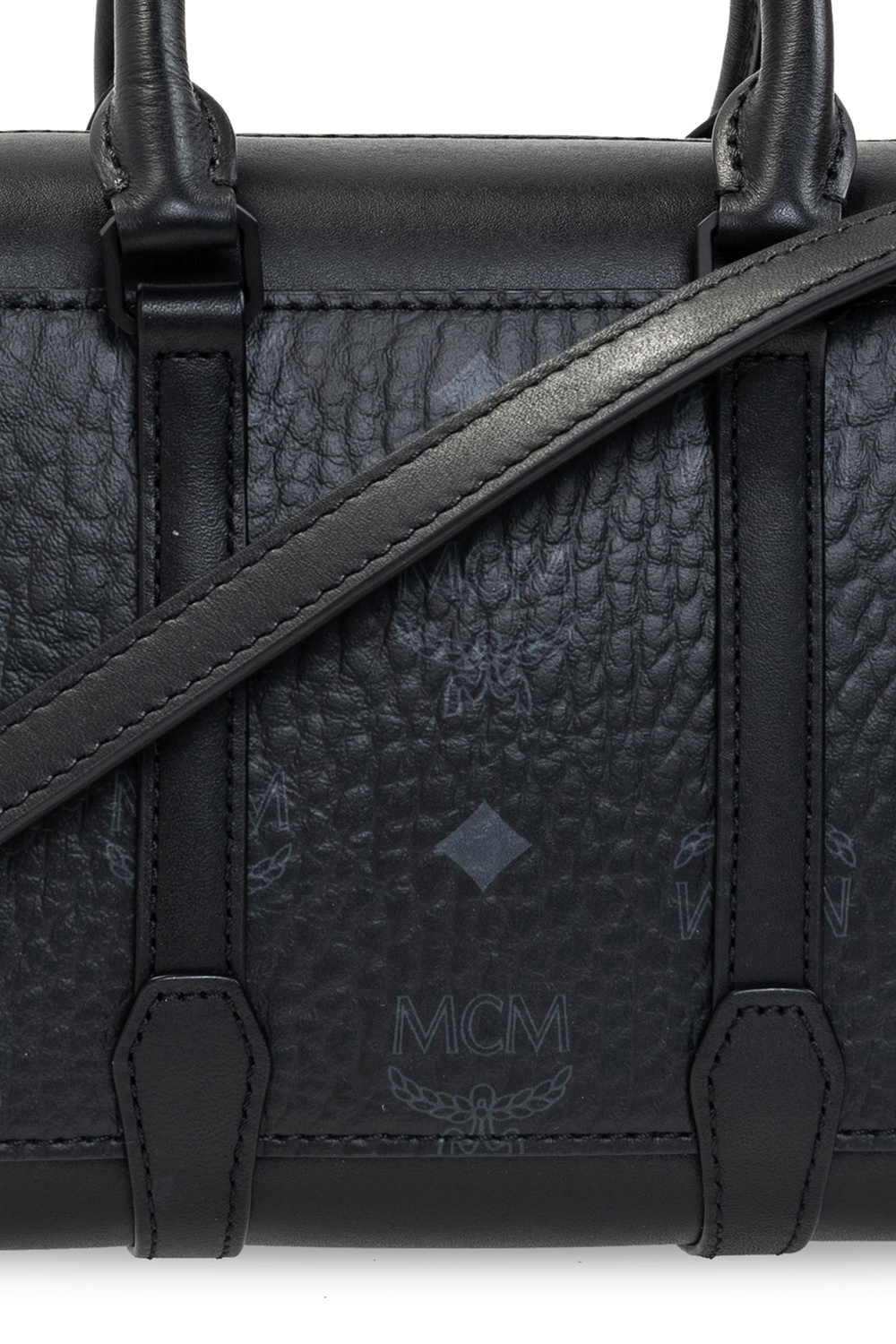 Mcm Soft Berlin Crossbody Bag In Monogram Leather In White
