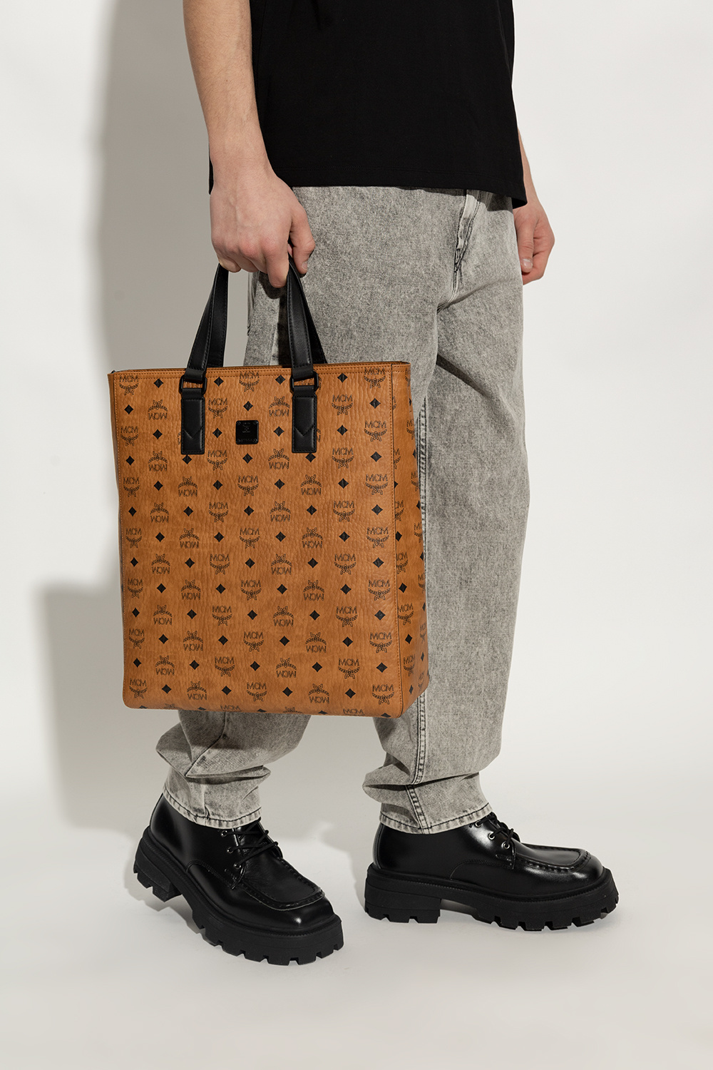 MCM Medium Klassik Visetos Crossbody Bag in Brown for Men