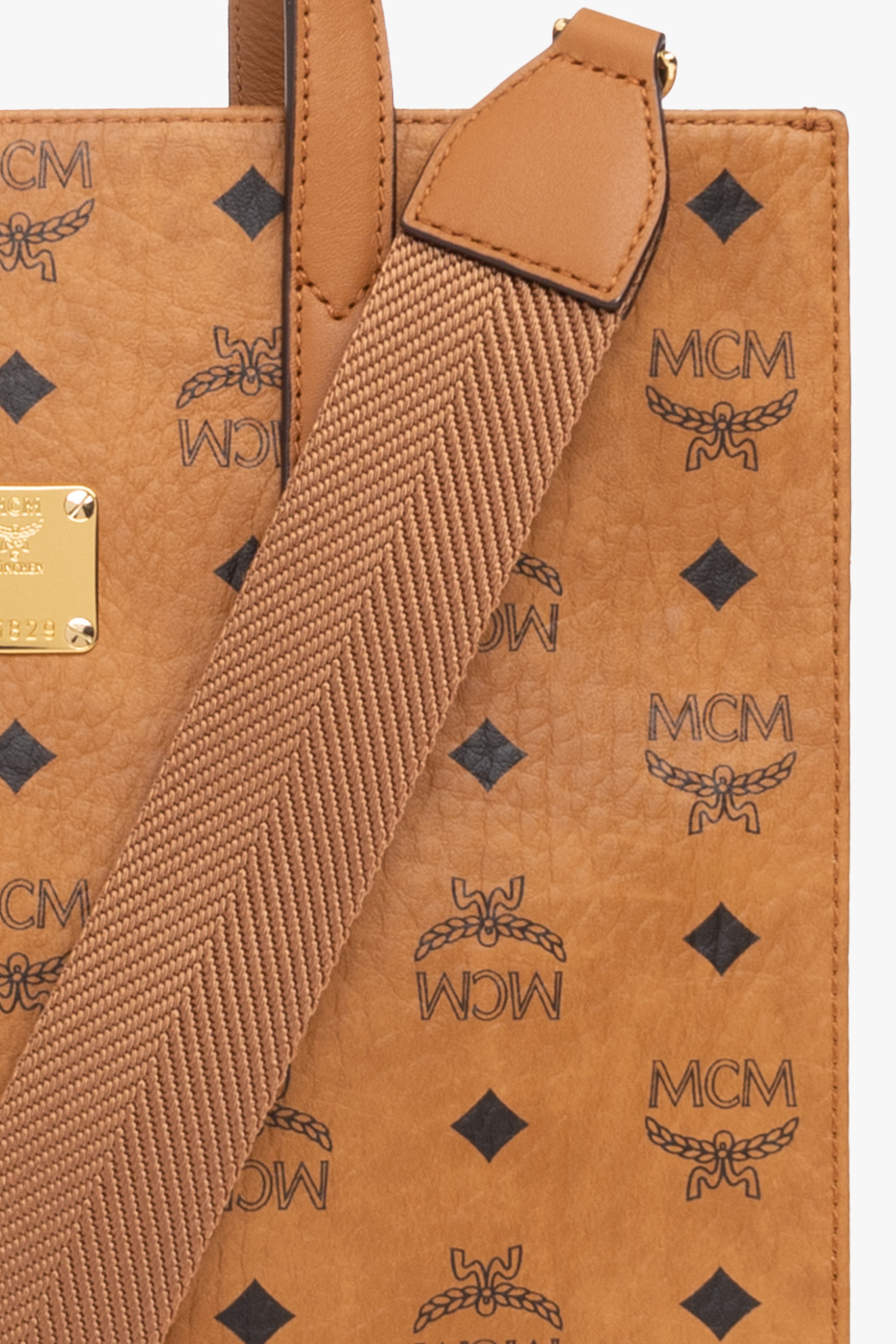 Mcm Monogram Knit Socks Cognac Cotton Polyamide