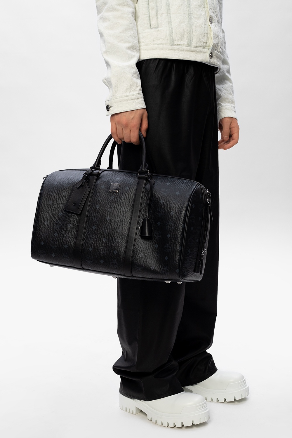 MCM Black Canvas Duffle Bag GHW For Sale at 1stDibs | mcm black duffle bag, mcm  duffle bag black, black mcm duffle bag