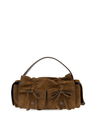 Suede handbag