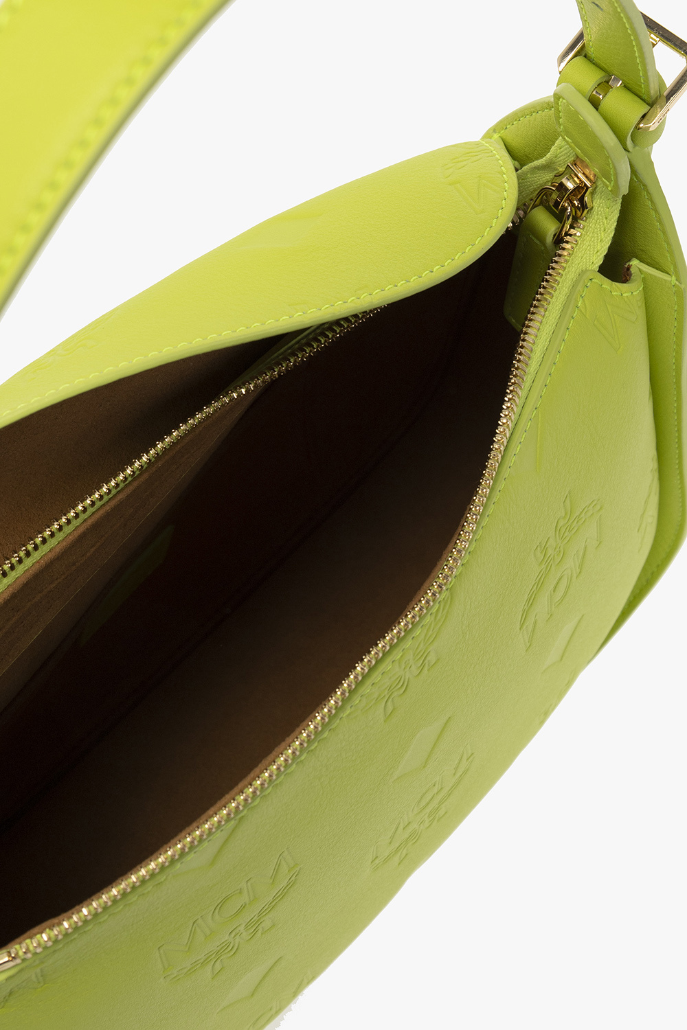 MCM small Aren monogram shoulder bag, Green