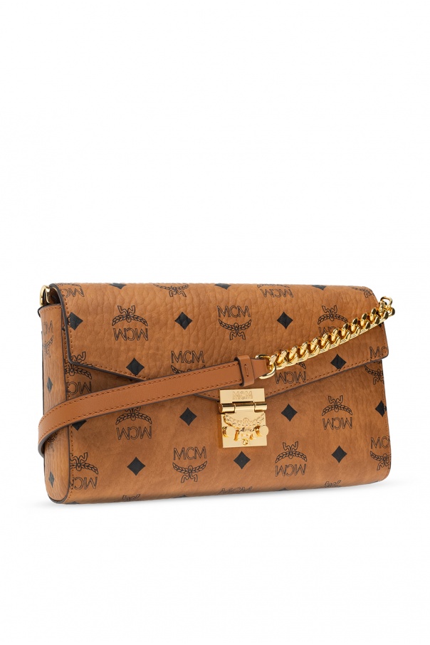 MCM MCM Millie Flap Crossbody in Visetos COGNAC