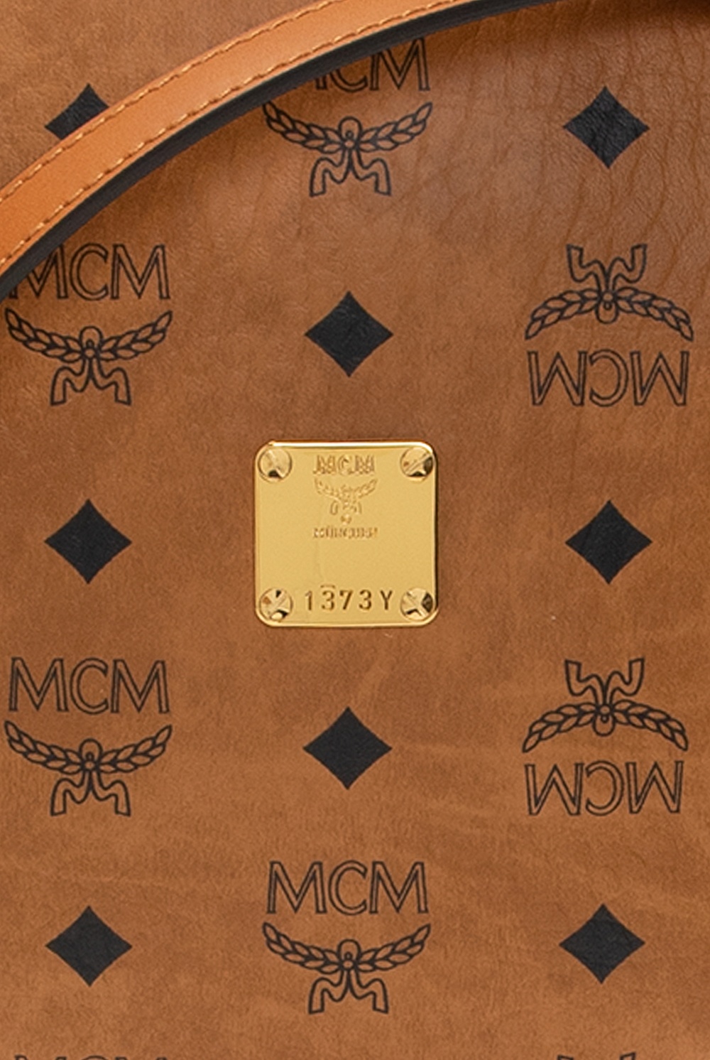 MCM Bag Tambourine Red Leather Shoulder Handbag Authentic 