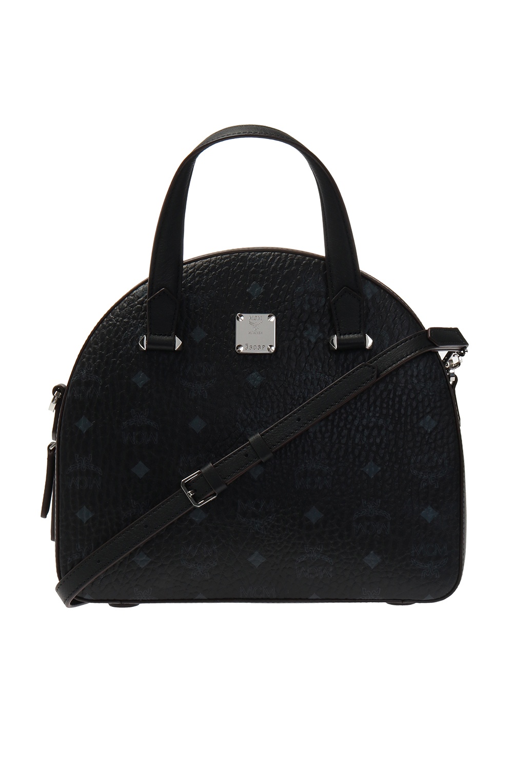 Mcm Essential Boston Leather Bag - Black