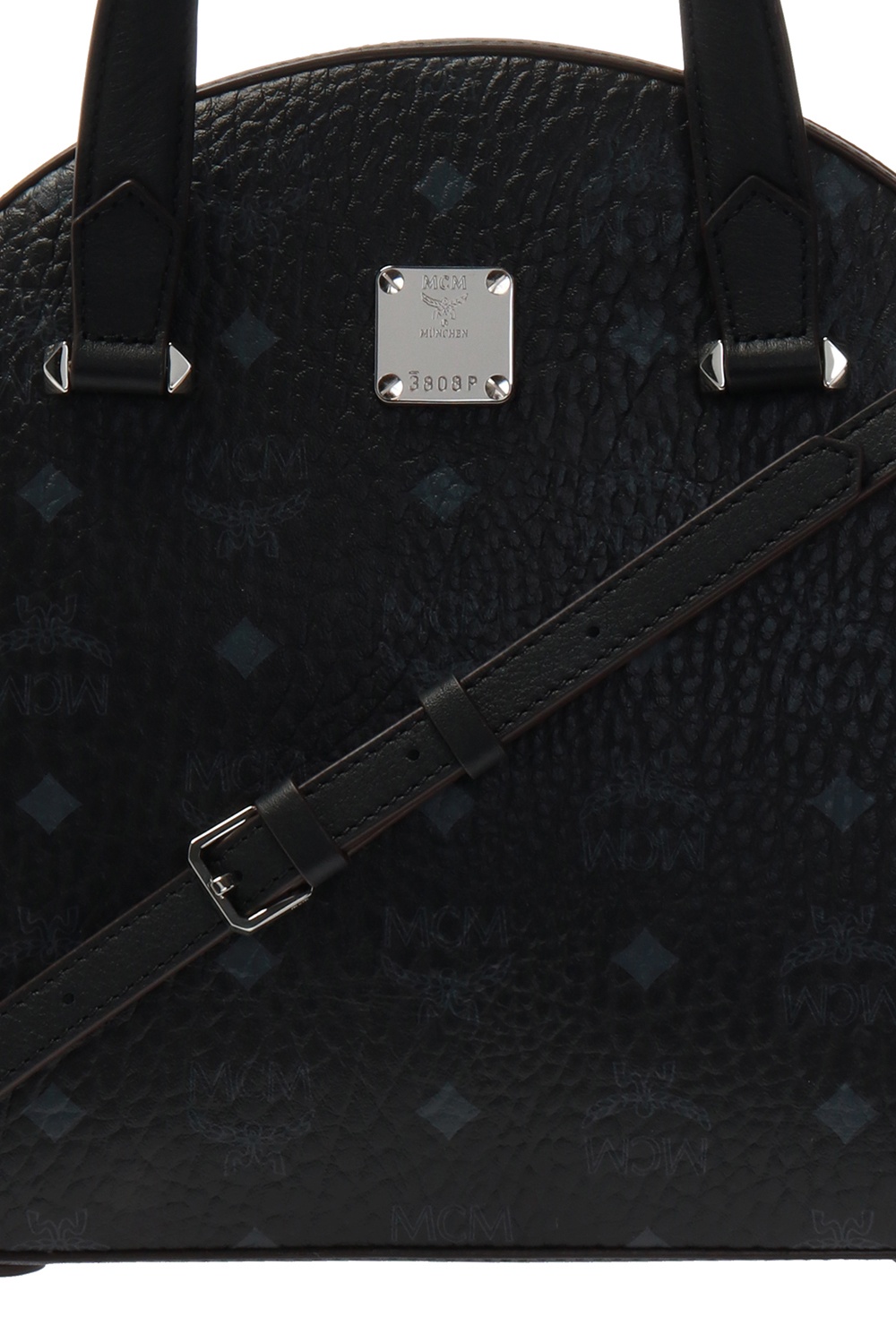 MCM Essential Visetos Original Small Crossbody Bag With Mini Bag & Pouch in  Black