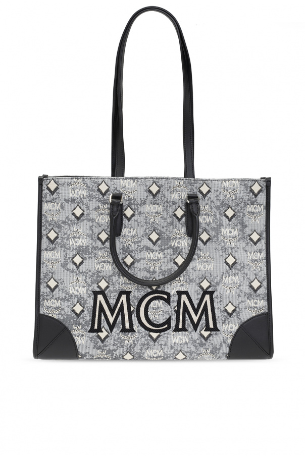 MCM Jacquard Tote Bag - Grey for Women
